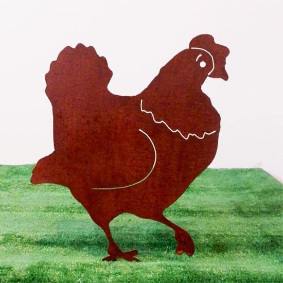 Poulailler Art métal décoratif jardin Pile - poule et poussin silhouette  statue décoration de jardin créatif, terrasse, cadeau de poulet en plein  air - 4pcs animal Lawn decor