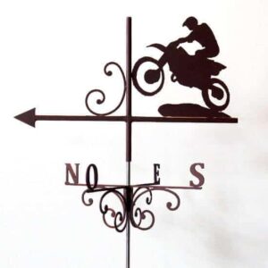 Girouette métal Motard