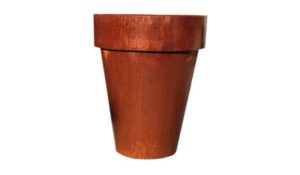 Pot conique en acier Corten