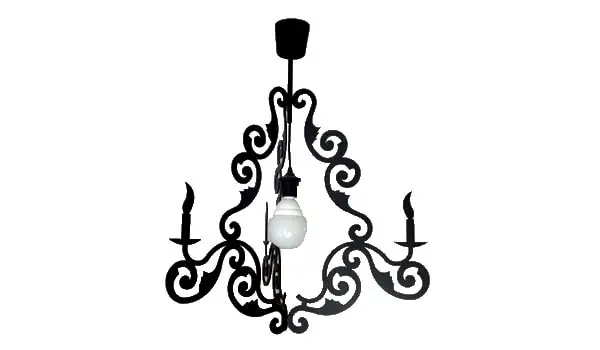 Luminaire métal noire baroque