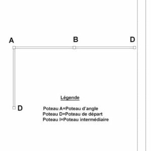 Poteau de départ 60x60 à sceller – Image 2