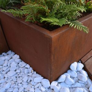 Bac acier Corten carré – Image 2