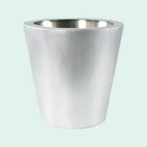 Pot Tronc Conique Aluminium Naturelle Poncée