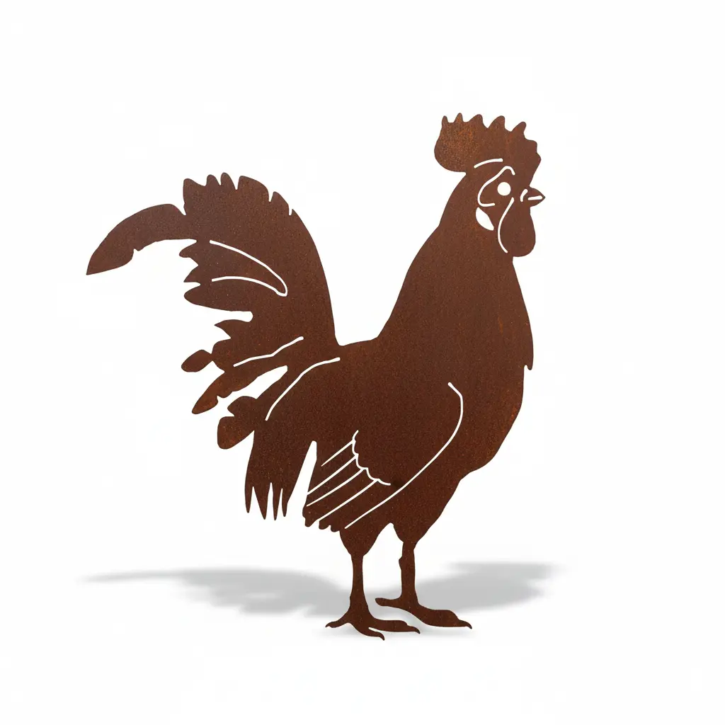 silhouette-rond-exterieur-jardin Girouette coq en métal